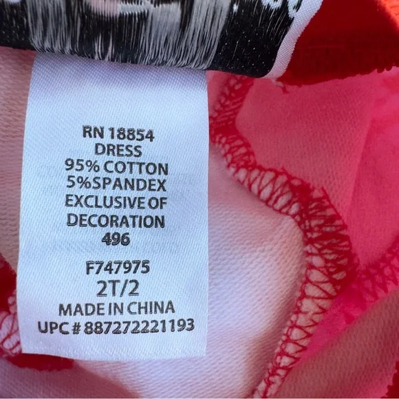 Rare Editions Toddler Girls Leopard Print Patches Dress Pink/Red NWT NEW - Picture 14 of 15